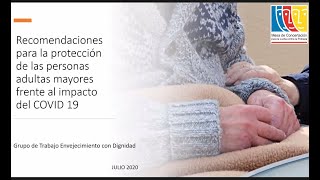 Diálogo por la Concertación La protección de las personas adultas mayores - COVID-19