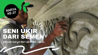 seni ukir dari semen dan pasir# senimanmuda