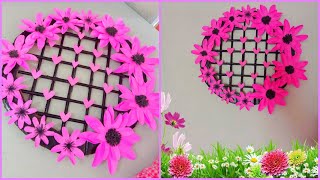 فكرة سهلة جدا بلورق لتزيين غرفتك 😍 ديكورات لغرفتك في غاية رووعة 😍 paper wall hanging idea 😍