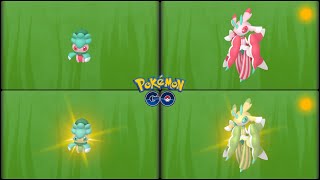 Pokemon Go: Evolving Normal & Shiny Fomantis into Normal & Shiny Lurantis