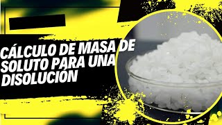 Cómo calcular los gramos que tienes que disolver de un sólido para preparar una disolución