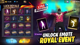 Emote Royale Event Free Fire | Emote Royale Unlock | Ff New Event Today I| Free Fire New Event Today