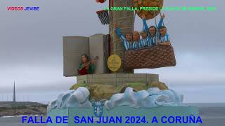 LA TORRE DE HERCULES, DAMA DE HONOR DE LAS FIESTAS DE SAN JUAN, RIAZOR, 2024. A CORUÑA#VIDEOSJEVIBE