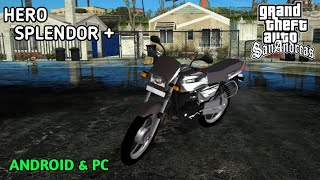 HERO SPLENDOR+ FOR GTA SAN ANDREAS ANDROID & PC FREE DOWNLOAD