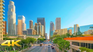 Santa Monica to Downtown L.A. Scenic Drive on Wilshire Blvd 4K