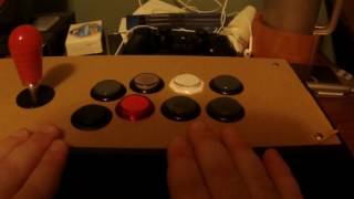 Button Comparison 2 Sanwa OBS, Semitsu PS, Hori Kuro, Crown SDB, and Gamer Finger