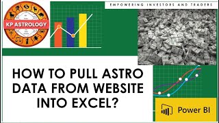 How to extract Planet Data from Website into Excel for Financial Astrology Analysis ?