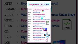 Important full form #cpu #trending #viralvideo #shortsvideo #www #url #gmail #virus #cd #dvd #ram