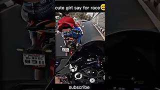 @HSBOFFICIAL1  cute girl say race lagate hai 😂#ktm vs #bmw #rider #shorts #subscribe #ytshorts