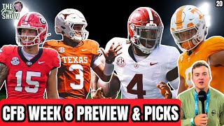 College Football Week 8 Preview & Picks | Georgia-Texas, Alabama-Tennessee & MORE | The Groff Show