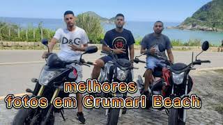 rolê aleatório de moto na praia de Grumari.