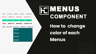 How to  change color of each Menus