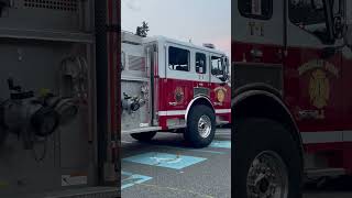 Rochelle Park Ladder 1 Raising ￼Flag For Rochelle Park National Night Out