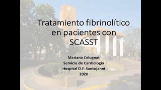 Tratamiento fibrinolítico en SCA en contexto de COVID19