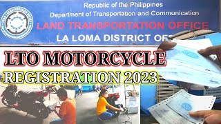 LTO MOTORCYCLE REGISTRATION 2023