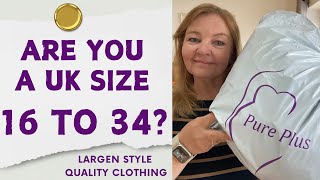 Largen style quality clothing try on. Stylish winter knits and cargo trousers. #pure plus #gifted