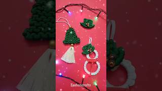 Christmas Decoration Macrame Ornaments 🎄🎅✨ #christmas #macrame #diy #shorts #youtubeshorts #craft