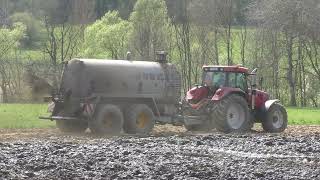 Gülle Fahren mit IHC Case Puma CVX 230 und diverse Gülle Fässer mit 18000 bis 20000 Liter Inhalt von