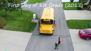 First Day of 1st Grade (Drone Dad)