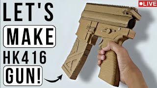 Making the stock of cardboard hk416! Live 🔴