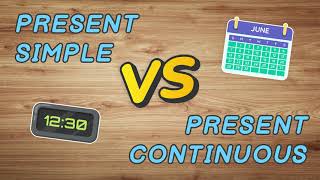 Present Simple vs Present Continuous (Key words) in English