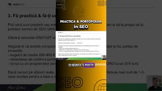 Practica și portofoliul în SEO ✅️💯