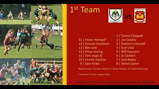 St Mary's OB RFC [10] -v- Dursley 1st XV [19] 15-1-22