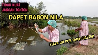 Tangkap ikan : Nangkul Ikan pakai daster || TRADITIONAL FISHING || Net fish