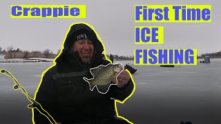 First Time ICE Fishing For CRAPPIE 2021