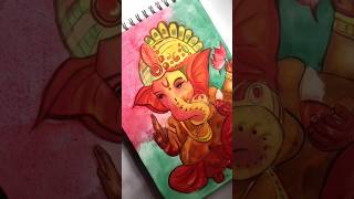 How To Draw Ganesh Ji With Watercolor | Holi Special #trending #viral #shorts #youtube @artbeat01