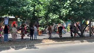 Tlajomulco de Zuñiga Jal. Hacienda Santa Fe , la danza preparando para la llevada de la Virgen