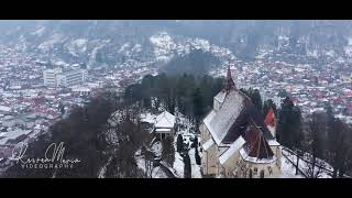 Cetatea Sighisoara vazuta din drona 4k