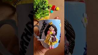 Birthday gift idea|clay work|coffee mug clay art...#shorts #shortsvideo #youtubeshorts