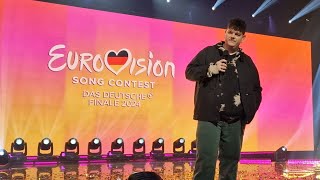 Pressekonferenz mit Isaak ("Always On The Run") nach "Das Deutsche Finale" (Eurovision 2024)