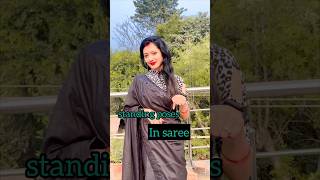 Standing poses in saree🖤/best pose in saree/RADHA RAJVANSHI ❤️ #viral #ytshorts #shorts #trending