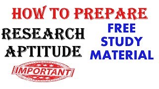 UGC NET - HOW TO PREPARE RESEARCH APTITUDE WITH FREE NOTES