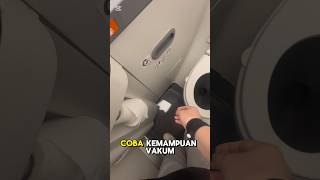 CEWEK INI UJI COBA VAKUM TOILET PESAWAT, HASILNYA MENGEJUTKAN #shorts