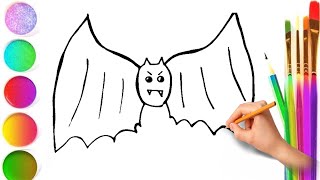 How to draw a Cute Bat for Helloween.Murciélago para Helloween. Dibujo.