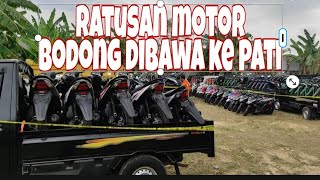 300 lebih barang bukti motor bondong dibawa ke Pati..