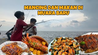 MAKAN SEAFOOD DI PASAR MUARA BARU DAN MANCING DI DAM MERAH MUARA BARU