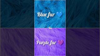 Blue fur 💙 vs Purple fur 💜#comment your favourite colour 😊😘😘#shorts