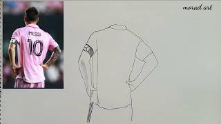 How to draw Lionel Messi with pencil|Drawing Messi|inter miami