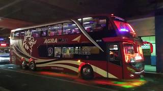 Bus Double Decker Putera Mulya, Agra Mas dan Rosalia Indah di Terminal Tirtonadi Solo