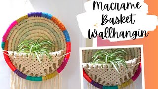 DIY Macrame basket wallhangin | Macrame basket for flowers