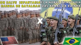 🇧🇷Brasil X 🇺🇸EUA (canção da infantaria) - Comparação