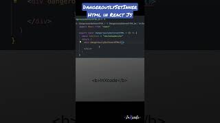 👹DangerouslySetInnerHtml in ReactJs ⚛ | #reactjs #ytshorts #html #reels #viral #coding #shorts