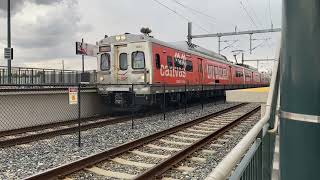 Denver RTD Regional and Light rail action at Peoria CO, 7/6/22