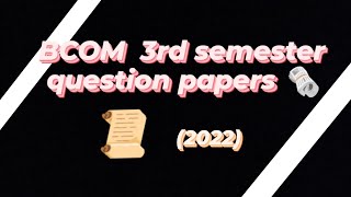 Bcom 3rd semester question paper 🗞️📜of Punjab University ❤️