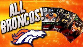 ALL BRONCOS THEME TEAM! 15 Different PROMOS! - Madden Mobile 16