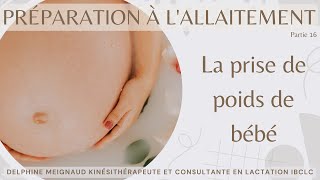 Préparation à l'allaitement - Le poids